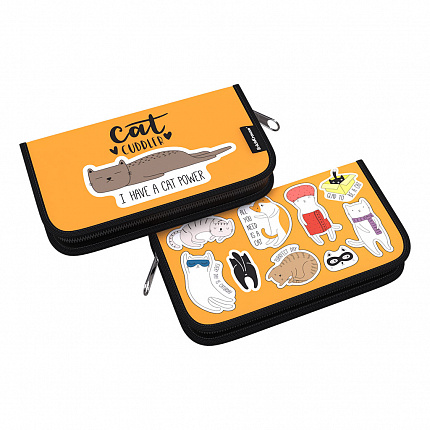 Пенал-книжка без наполнения ErichKrause 110x205x25мм Funny Kittens