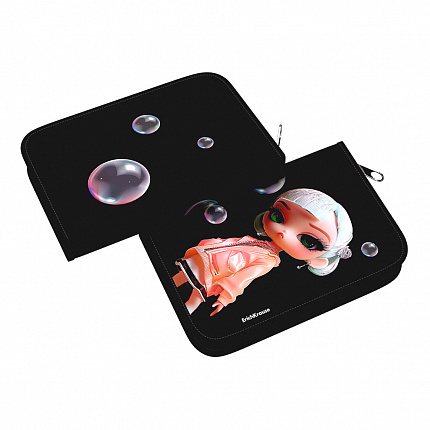 Пенал-книжка без наполнения ErichKrause 135x205x30мм Bubble Girl
