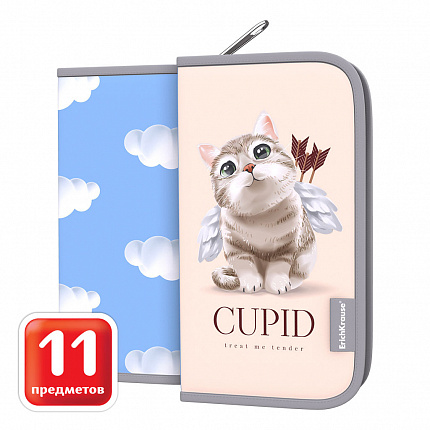 Пенал-книжка с наполнением ErichKrause 110x205x25мм Cupids