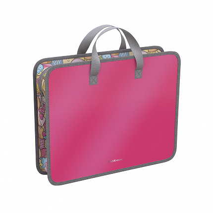 Папка пластиковая для творчества ErichKrause Glossy Bubble Gum, арома, A4+, розовый (в пакете по 1 шт.)