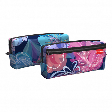 Пенал квадро с двумя отделениями ErichKrause® 210x100x50мм Peony