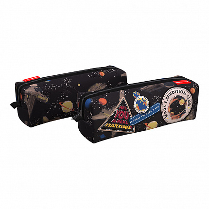 Пенал квадро ErichKrause 210x70x70мм Red Planet