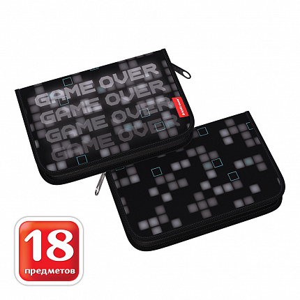 Пенал-книжка с наполнением ErichKrause 135x205x30мм Game Over