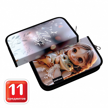 Пенал-книжка с наполнением ErichKrause 110x205x25мм Magic Pet