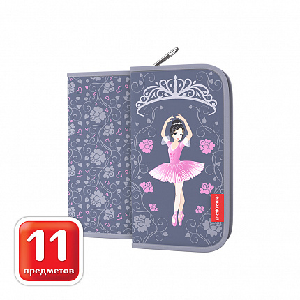 Пенал-книжка с наполнением ErichKrause 110x205x25мм Балет