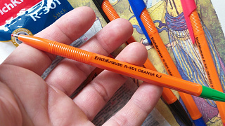 Ручка шариковая ErichKrause® R-301 Orange Stick 0.7, цвет чернил: синий, черный, красный, зеленый