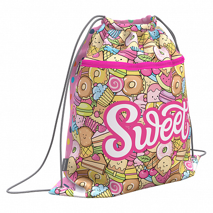 Мешок для обуви ErichKrause с карманом на молнии 500х410мм Sweet Paradise