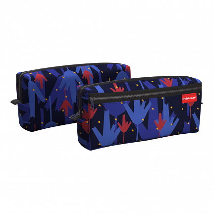 Пенал квадро с двумя отделениями ErichKrause® 210x100x50мм Night Leaves