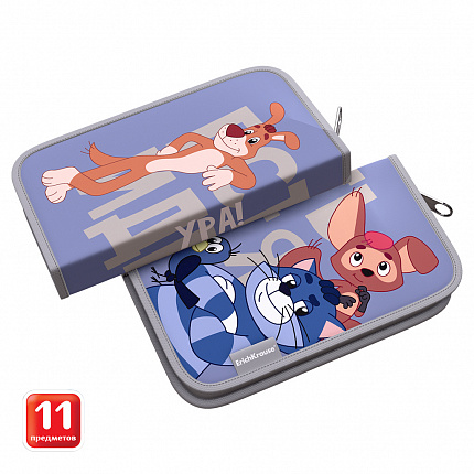 Пенал-книжка с наполнением ErichKrause 110x205x25мм Простоквашино (Идея)