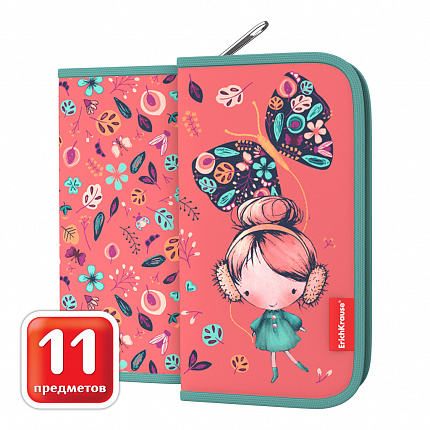 Пенал-книжка с наполнением ErichKrause 110x205x25мм Autumn Walk