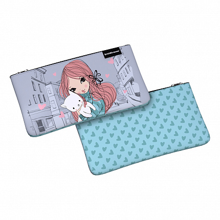 Пенал конверт ErichKrause Light 220x120мм Romantic Girl