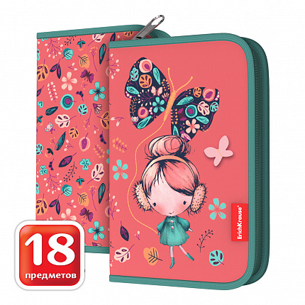 Пенал-книжка с наполнением ErichKrause 135x205x30мм Autumn Walk