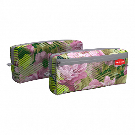 Пенал квадро с двумя отделениями ErichKrause® 210x100x50мм Garden Flower