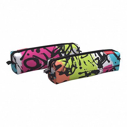 Пенал квадро mini ErichKrause 210x50x50мм Scribble