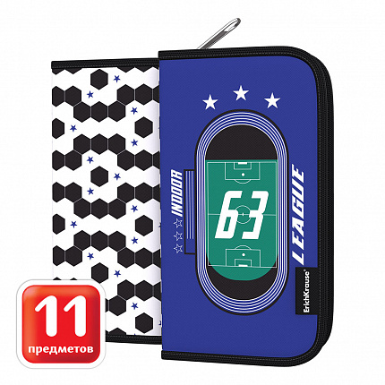 Пенал-книжка с наполнением ErichKrause 110x205x25мм Mega Goal