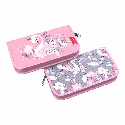 Пенал-книжка без наполнения ErichKrause 110x205x25мм Swan Princess