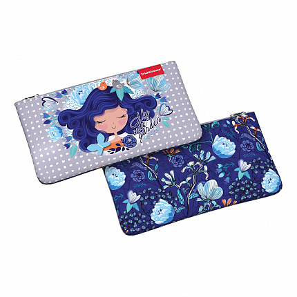 Пенал конверт ErichKrause 207x114мм Bluecurl