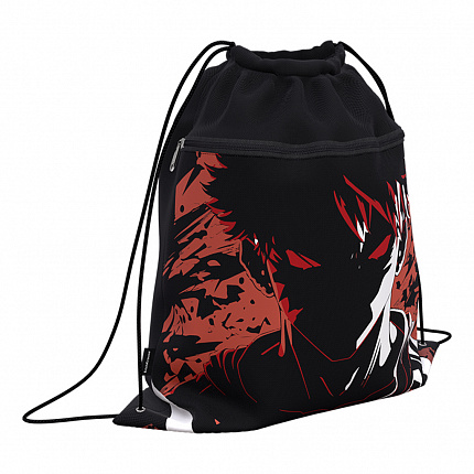 Мешок для обуви ErichKrause с карманом на молнии 500x410мм Dark Side