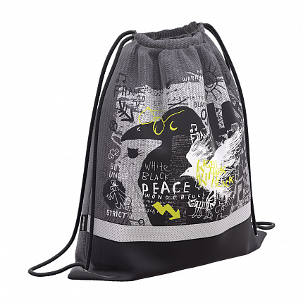 Мешок для обуви ErichKrause с боковым карманом 500х410мм Crow