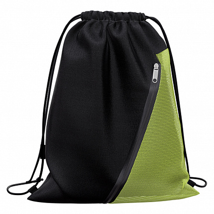 Мешок для обуви ErichKrause Mesh с карманом на молнии 500x410мм Neon® Yellow